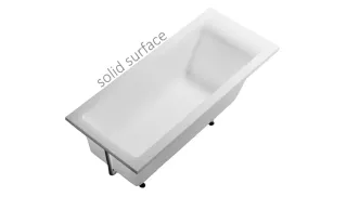 Ванна из искусственного камня Astra-Form Нейт 01010053+08010054 150x70 см с щелевым переливом донный клапан белый матовый